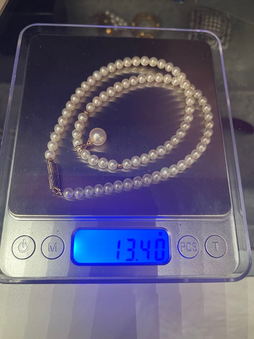 TSUTSUMI ホワイトパール　本真珠　ネックレス チャームK18 金具