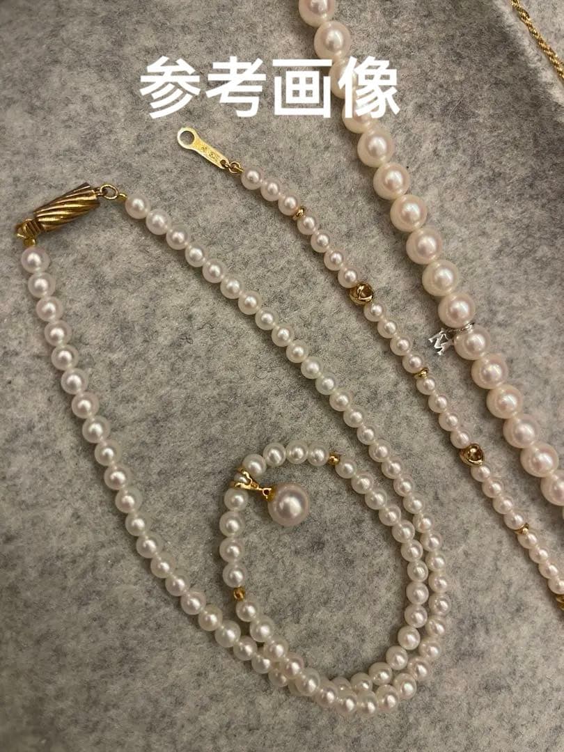 TSUTSUMI ホワイトパール　本真珠　ネックレス チャームK18 金具