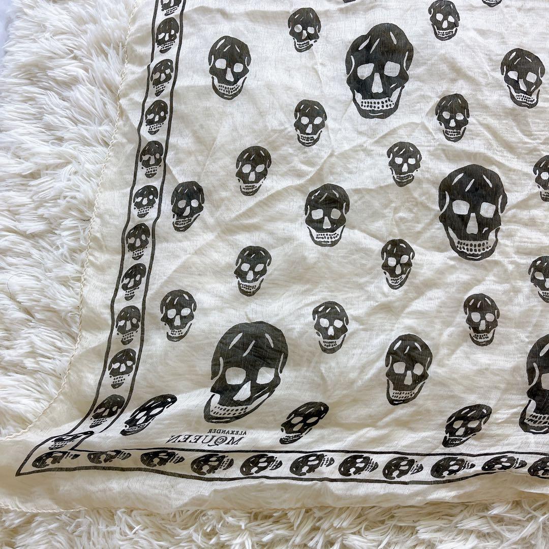 極美品✨ Alexander McQUEEN ストール スカーフ大判 ドクロ