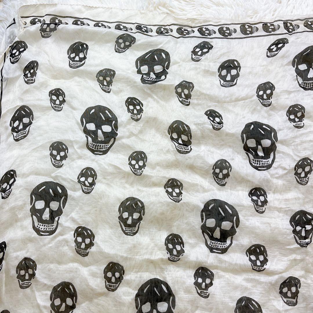 極美品✨ Alexander McQUEEN ストール スカーフ大判 ドクロ
