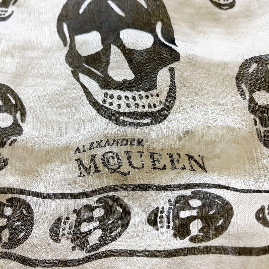 極美品✨ Alexander McQUEEN ストール スカーフ大判 ドクロ