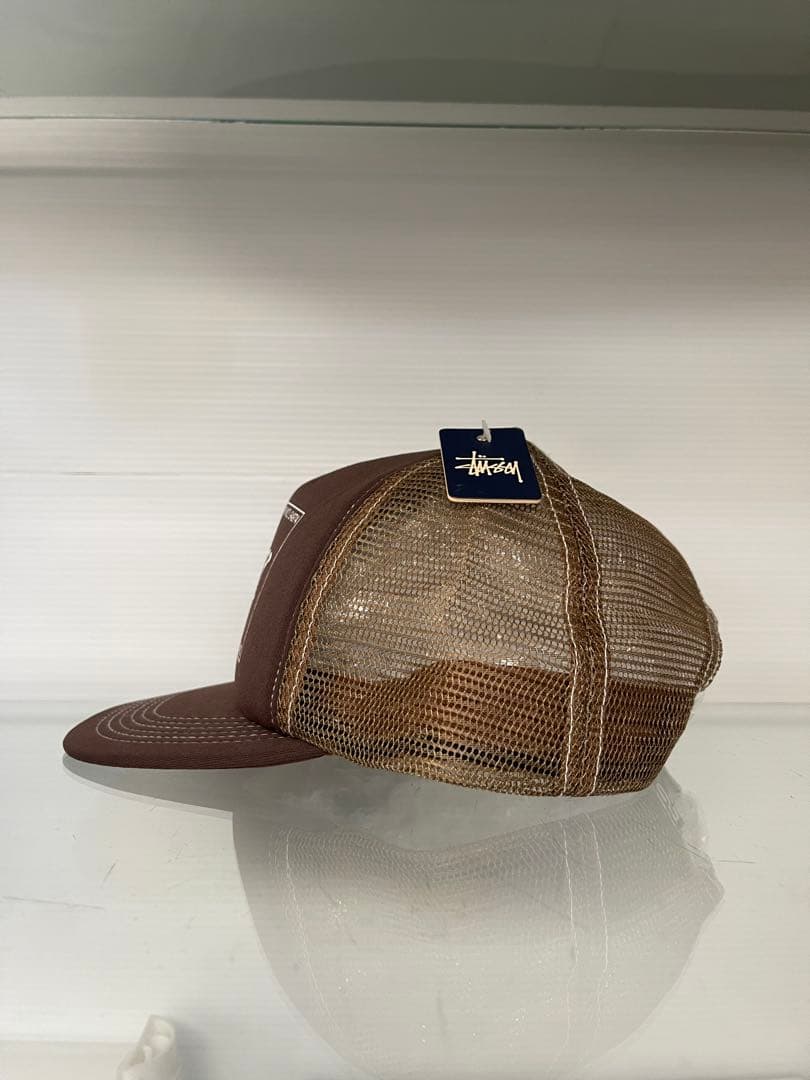 STÜSSY ブラウン ビンテージ　メッシュキャップ新品、送料込み！