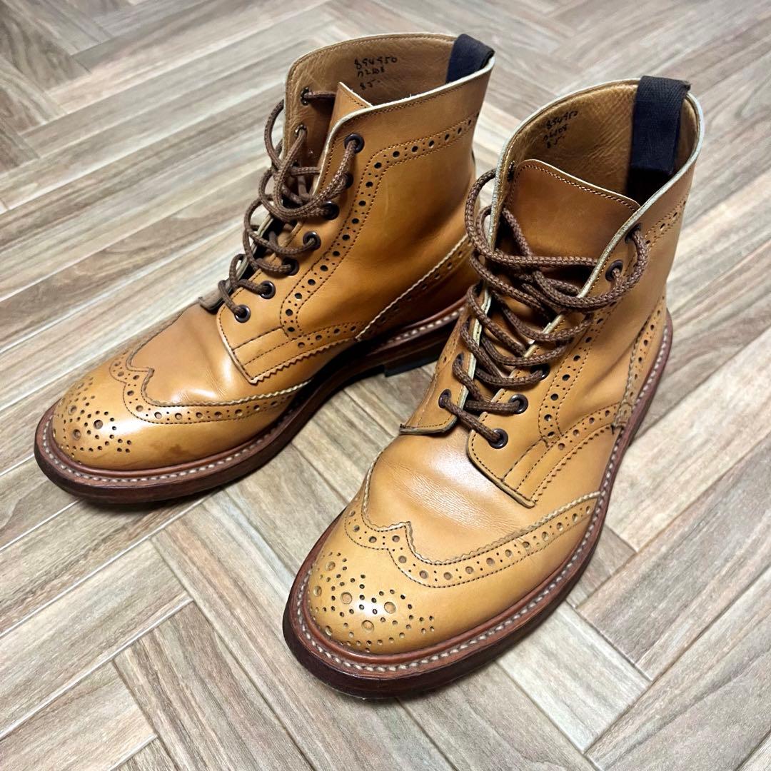 希少　Trickers カントリーブーツ　キャメル　メダリオン　モールトン