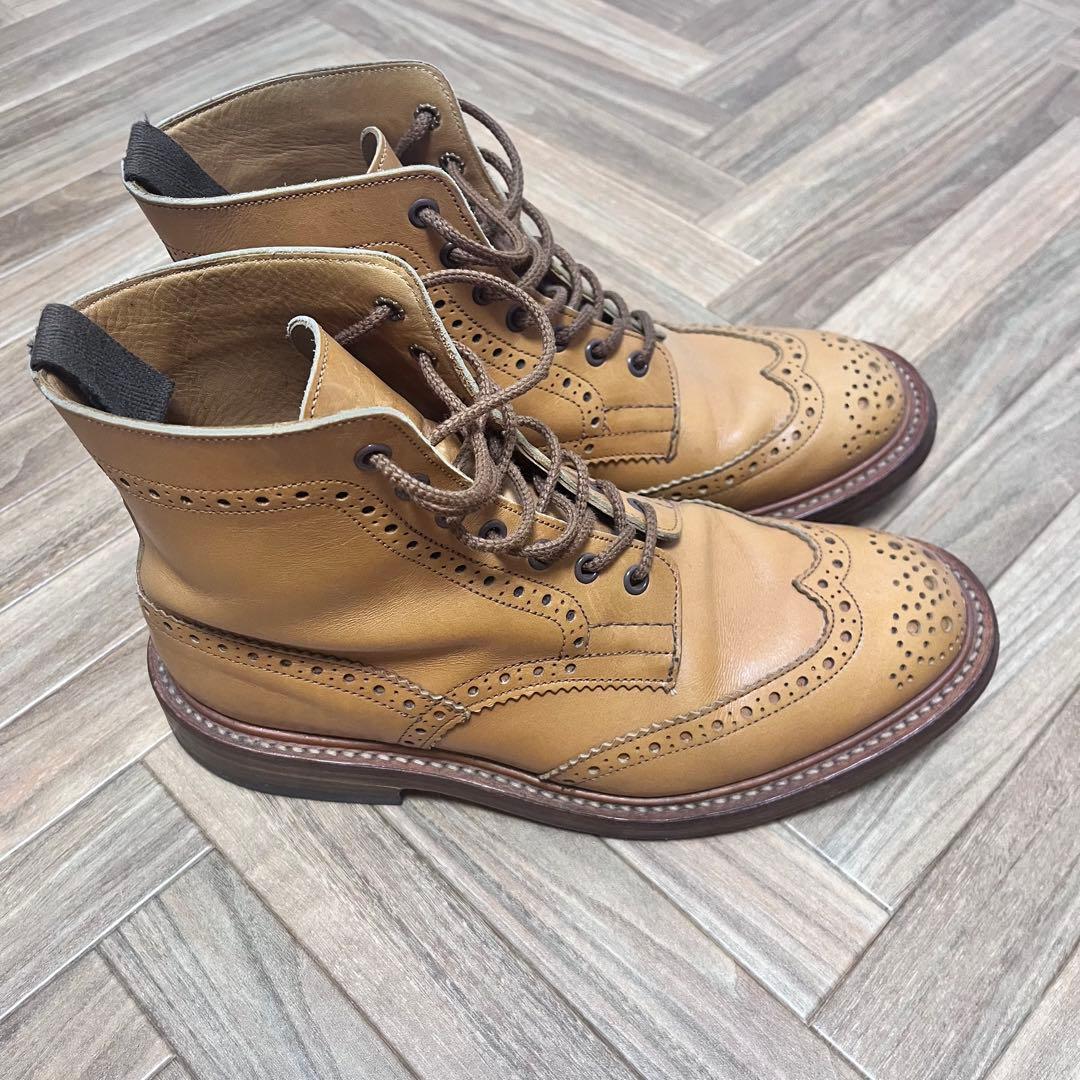 希少　Trickers カントリーブーツ　キャメル　メダリオン　モールトン