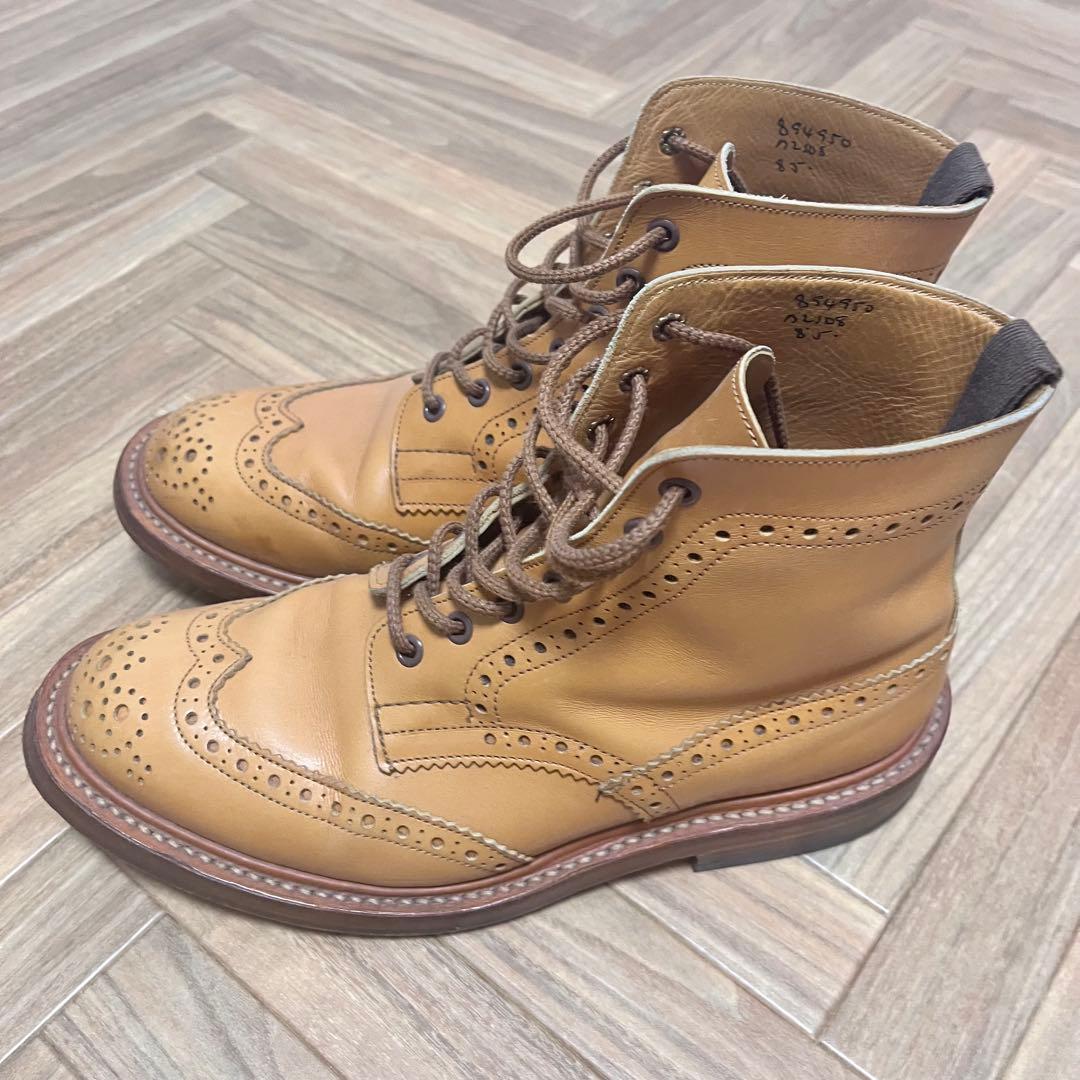 希少　Trickers カントリーブーツ　キャメル　メダリオン　モールトン
