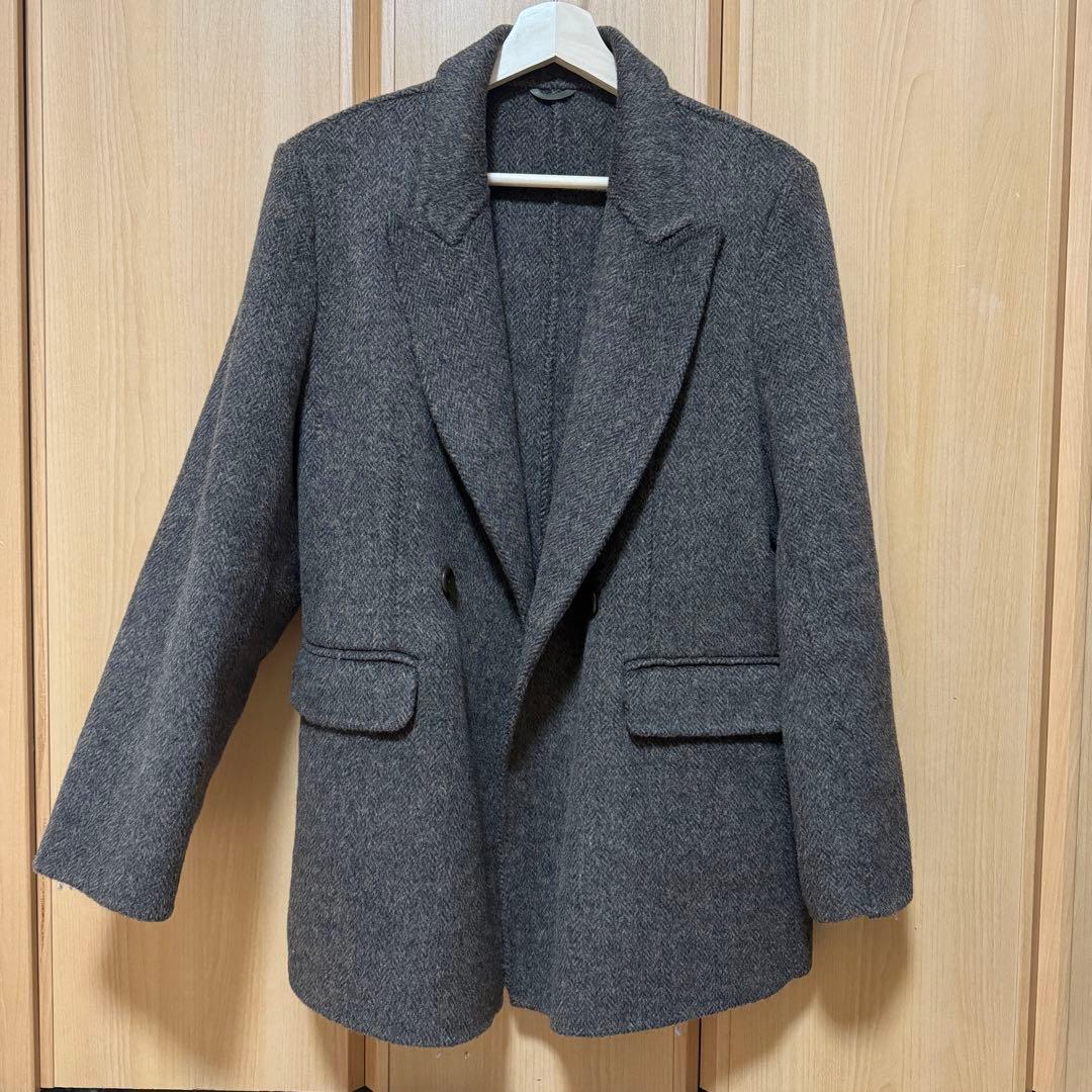 【ブラウン】lawgy ヘリンボーンジャケット 【試着のみ】