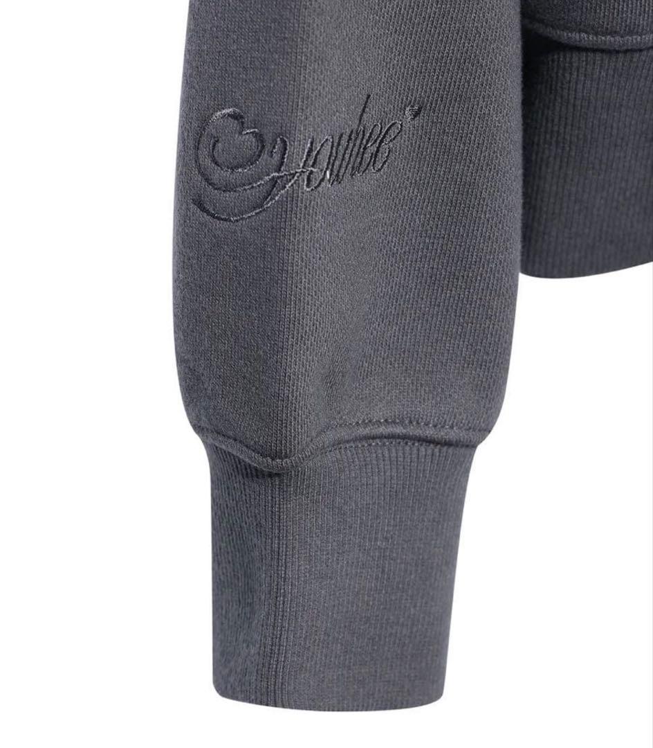 Youhee リボン刺繍ジップアップパーカー