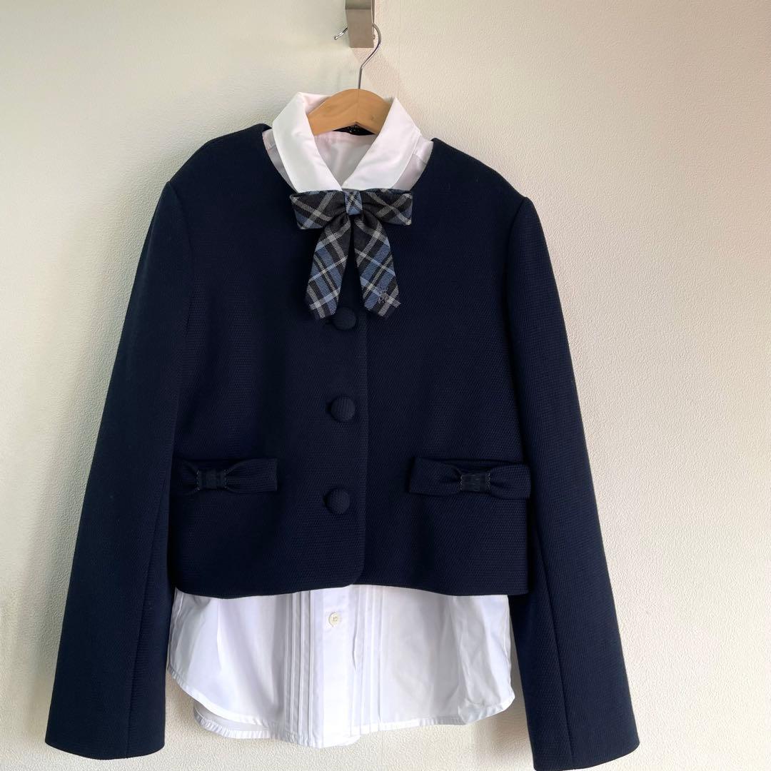 ポンポネットジュニア　フォーマル スーツ 150 160 定番 卒服 リボン