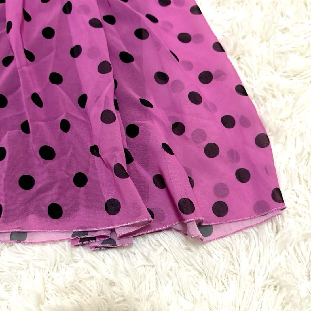 【希少】ドルチェ&ガッパーナ　シルク　ドット柄　ワンピース　36 七分袖