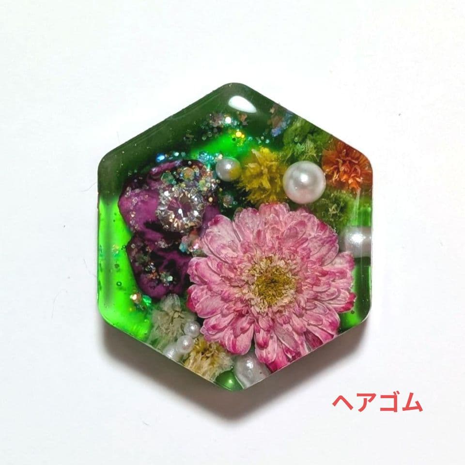 ☆レジン ヘアゴム ブローチ☆♡No.912♡