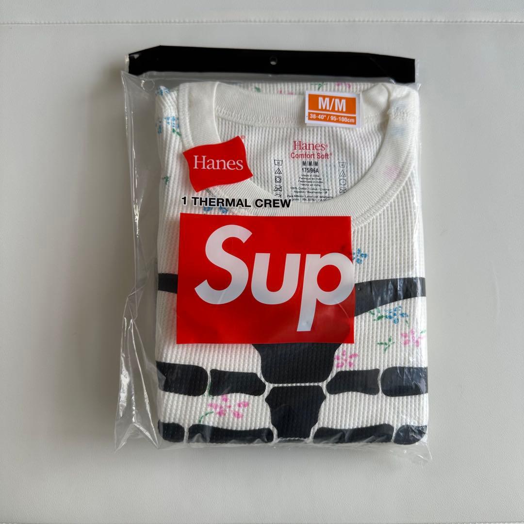 トップス Supreme Hanes Bones Thermal Crew Floral