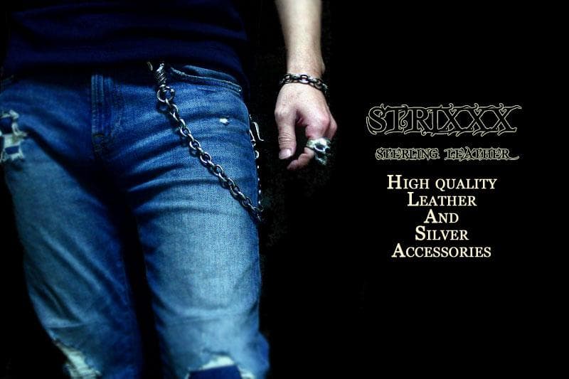 11　あずきウォレットチェーン（アクセント彫刻コマ入り） STRIXXX