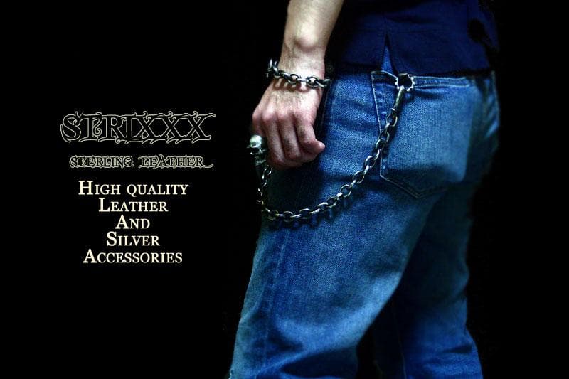 11　あずきウォレットチェーン（アクセント彫刻コマ入り） STRIXXX