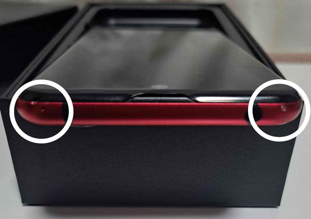 中古傷あり初期化済みSHARPAQUOSR3レッドスマートフォンSH04L