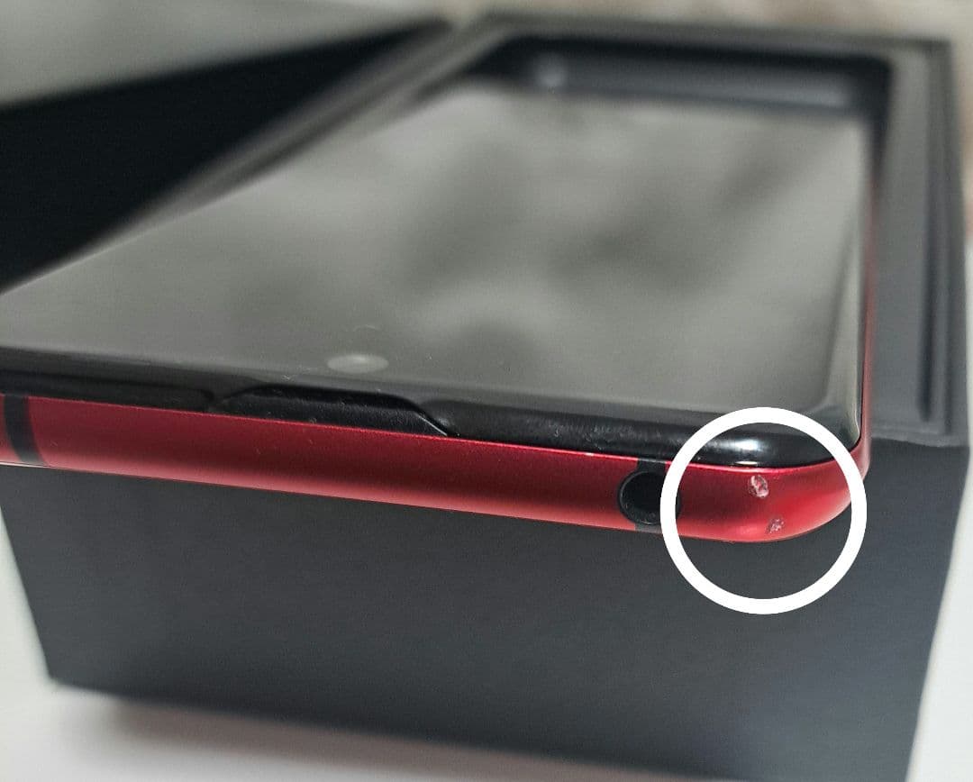 中古傷あり初期化済みSHARPAQUOSR3レッドスマートフォンSH04L