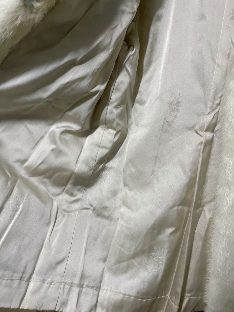 EMBA MINK ホワイトミンク アイボリー リアル ファー 毛皮コート