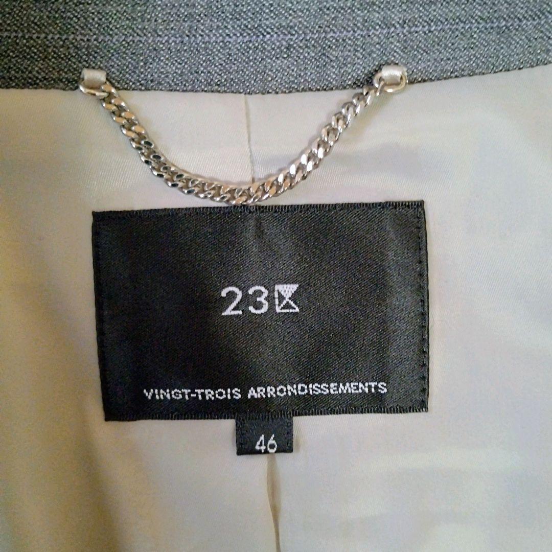 超美品　ほぼ未使用　23区　大きいサイズ　46　ストライプ　ジャケット　スカート