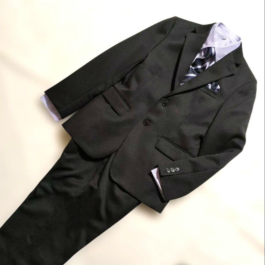 美品 オリバーハウス 男の子フォーマルスーツ 160 卒服 5点セット黒