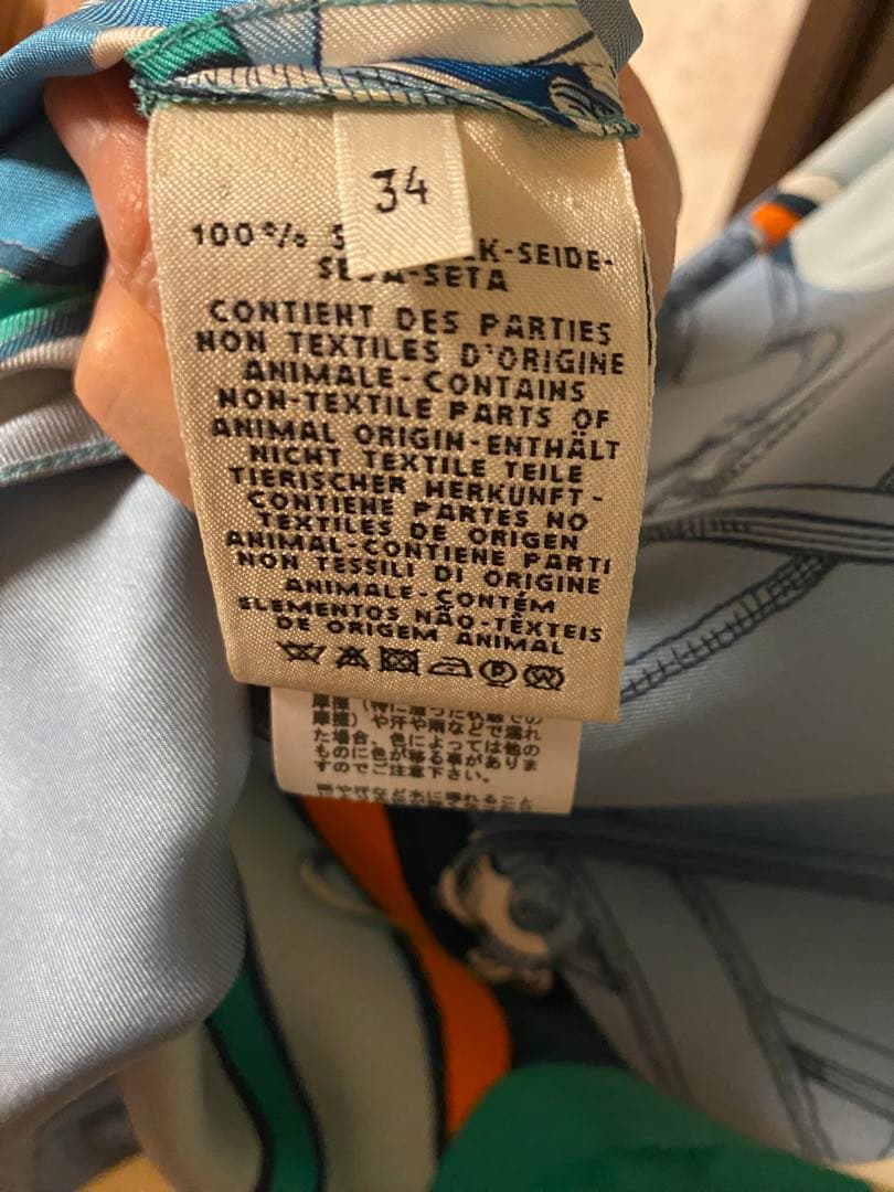 【本日お値引き中】美品　hermes エルメス ワンピース　ブルー