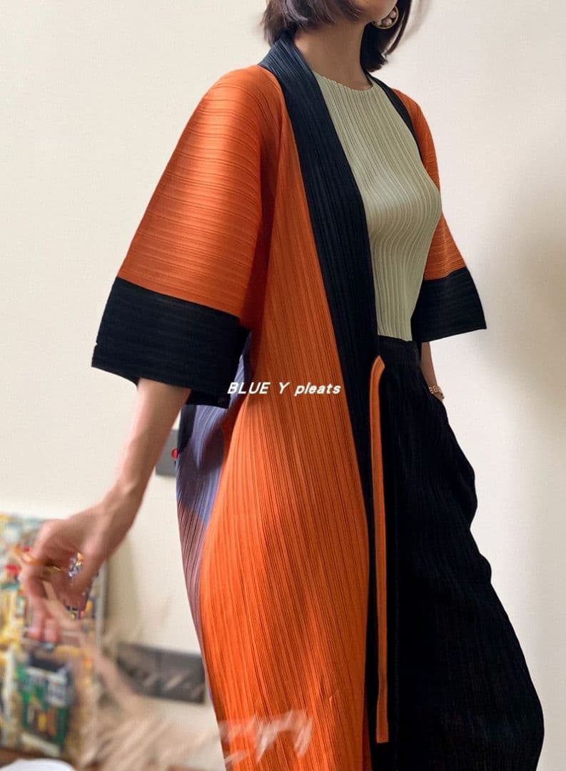 サクラチャン　歌舞伎アートプリント　ロングカーディガン