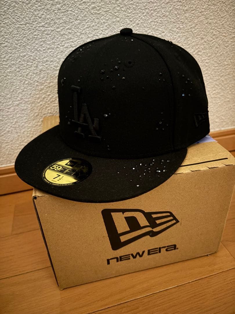 ふじた出品New Era ニューヨークドジャース ブラック71/4