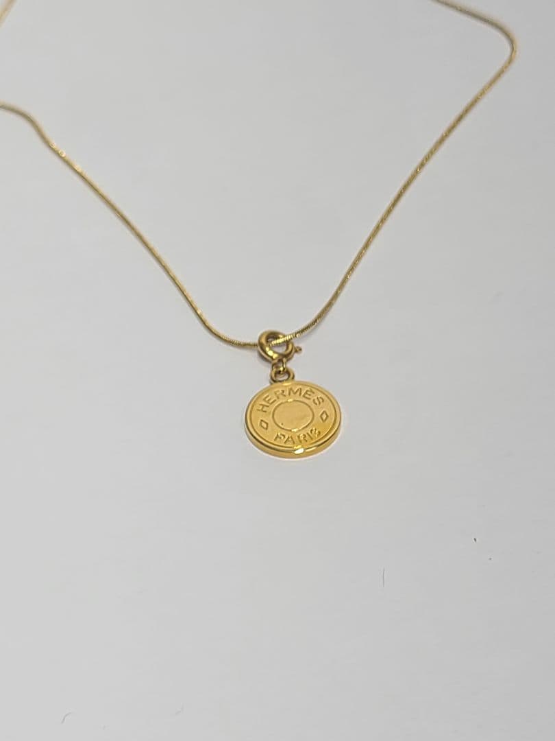 エルメス　セリエ　ネックレス　ペンダントトップ　ゴールド　小さいサイズ