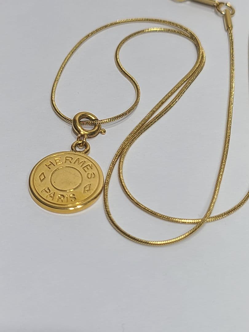 エルメス　セリエ　ネックレス　ペンダントトップ　ゴールド　小さいサイズ