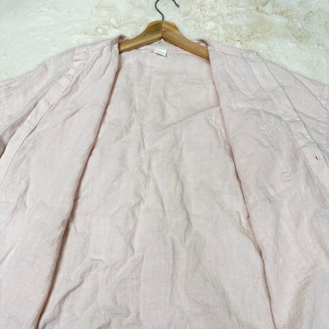 ✨美品✨完売品✨かぐれ リネン チュニック 長袖 シャツ ピンク Free