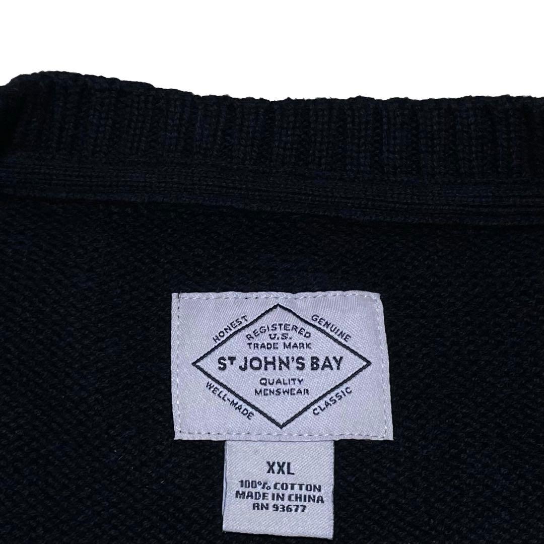 ST. JOHN'S BAY コットンニット ブラック 無地