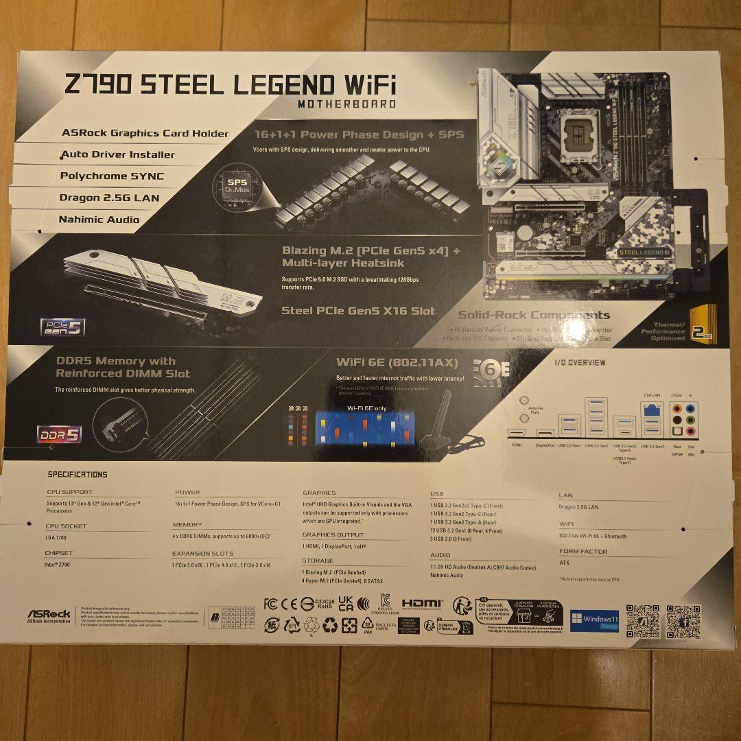 【新品未開封】Z790 STEEL LEGEND WiFi マザーボード