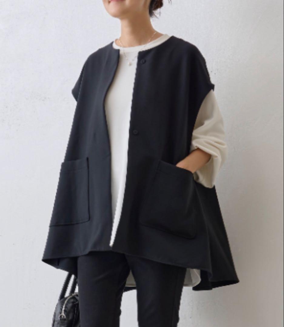 未使用近　ビアズリー ポケットジレ　ブラック　定価27,500