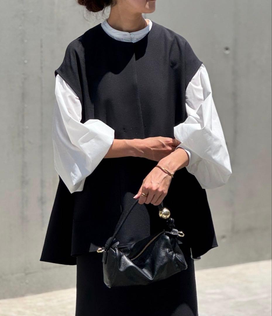 未使用近　ビアズリー ポケットジレ　ブラック　定価27,500