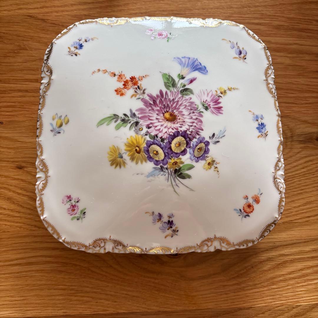 n*a様 花柄陶器皿 四角形　ドレスデン Dresden