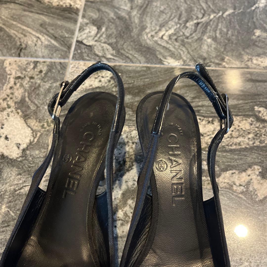 美品　シャネル　CHANEL ミュール　バッグストラップ　レディース　36