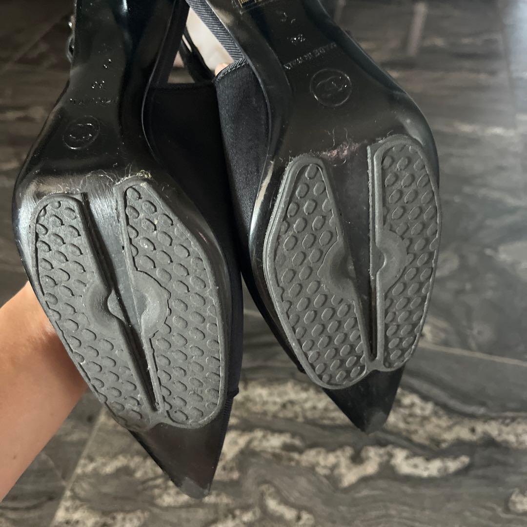 美品　シャネル　CHANEL ミュール　バッグストラップ　レディース　36