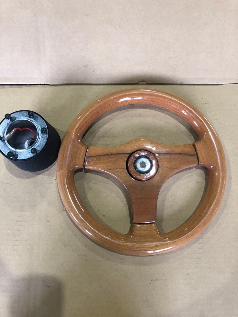 当時物ウッド ステアリング　sport line