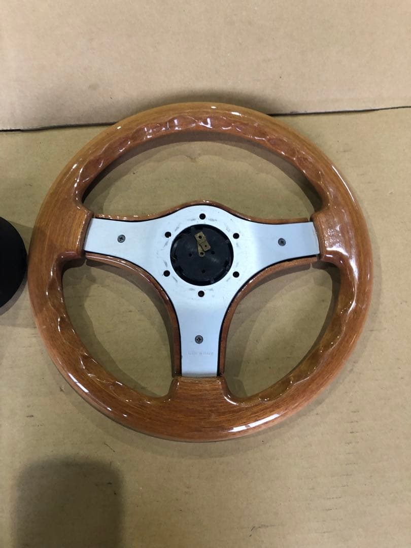 当時物ウッド ステアリング　sport line
