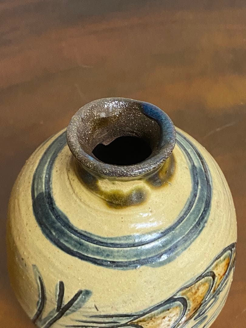 最終値下　金城次郎 壺屋焼 海老魚文徳利　木箱共箱　 酒器　沖縄　人間国宝