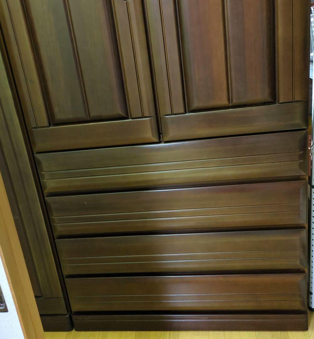 婚礼家具　木製　洋服ダンス　ワードローブ　収納　チェスト　引出し4段