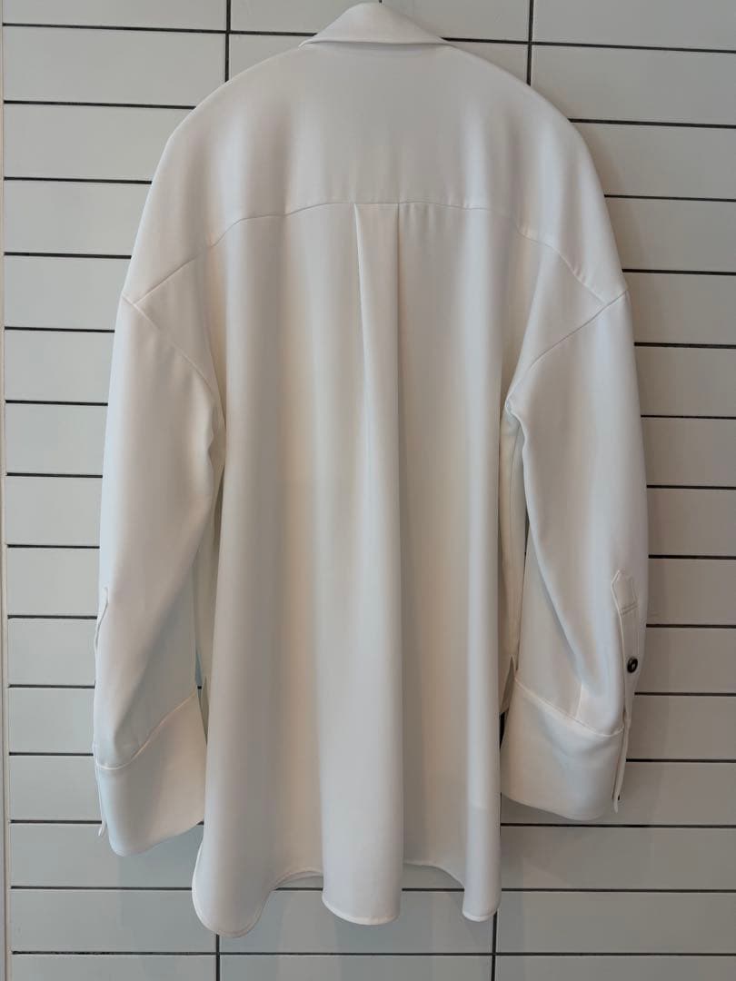 ENFOLD 2025SS ドレープヘムシャツ ホワイト