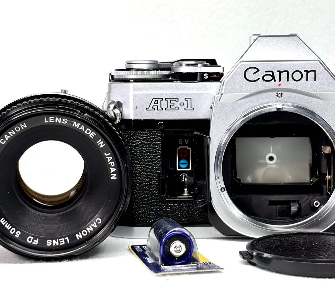 【完動美品】キャノンAE-1 シルバー & FD50mm f1.8 380369