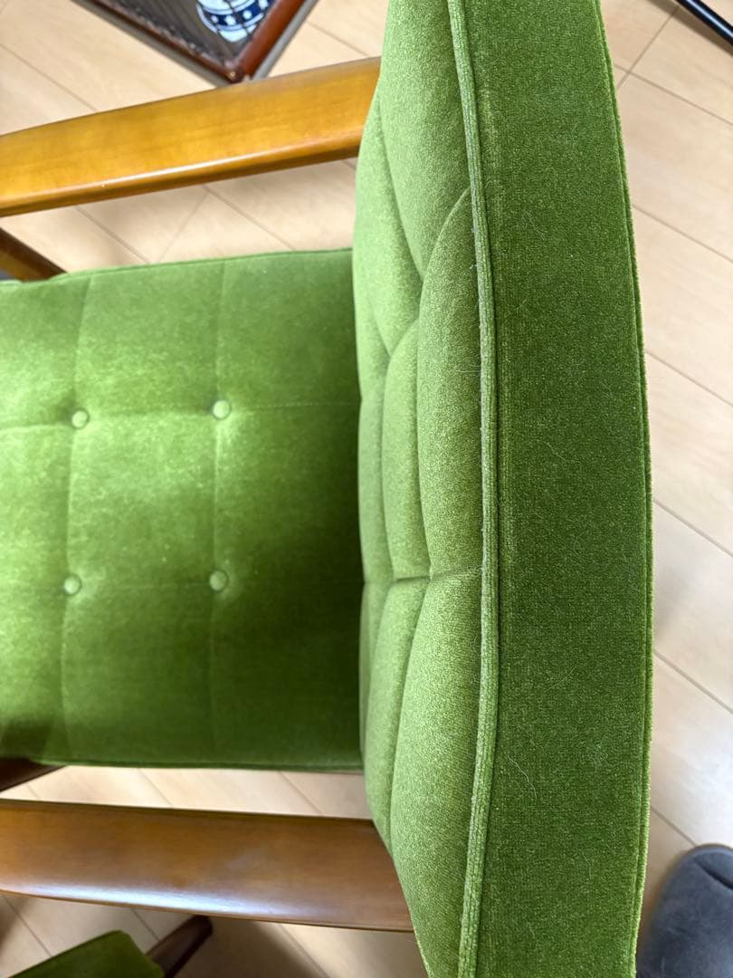 カリモク60 Kチェア 1シーター モケットグリーン