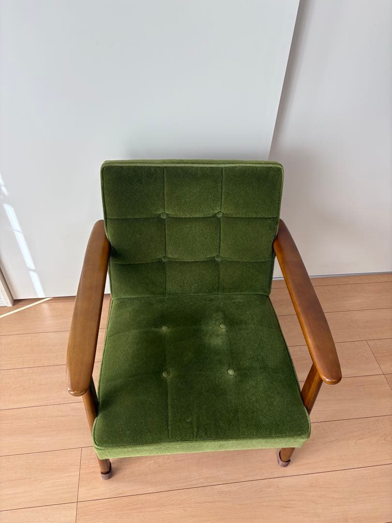 カリモク60 Kチェア 1シーター モケットグリーン