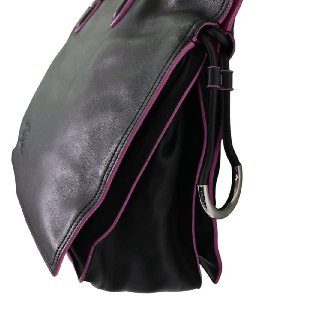 【人気】LOEWE ロエベ フラメンコ ハンドバッグ 黒×ピンク バイカラー