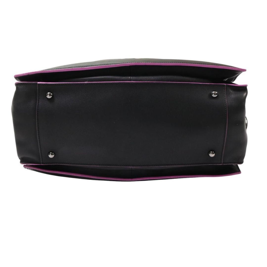 【人気】LOEWE ロエベ フラメンコ ハンドバッグ 黒×ピンク バイカラー