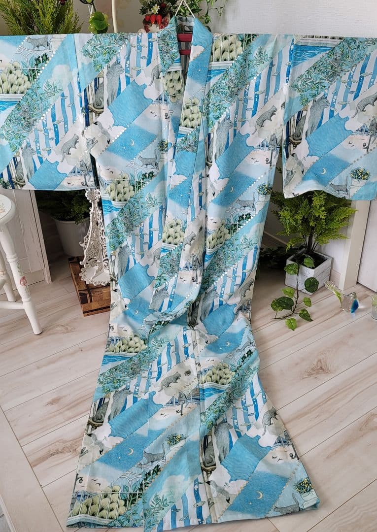 新品　セオアルファ　和風館　フロッタロッサ　浴衣　夏着物　サーシャのお散歩