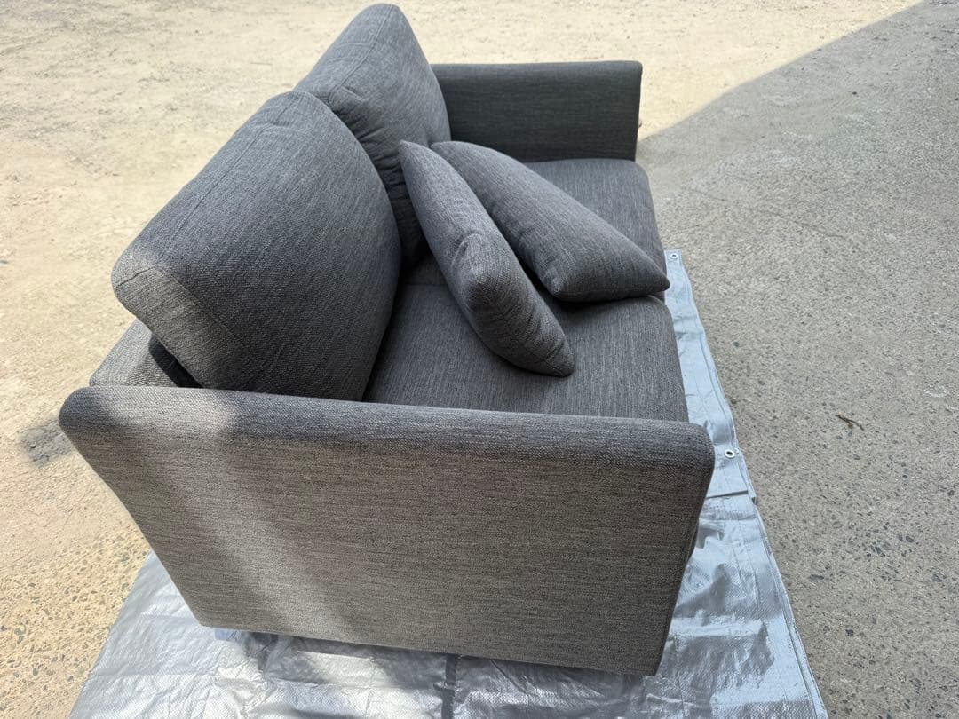 ニトリ 傷・汚れに強い2人用布張りソファ (CS01 Nシールド布 H-DGY)