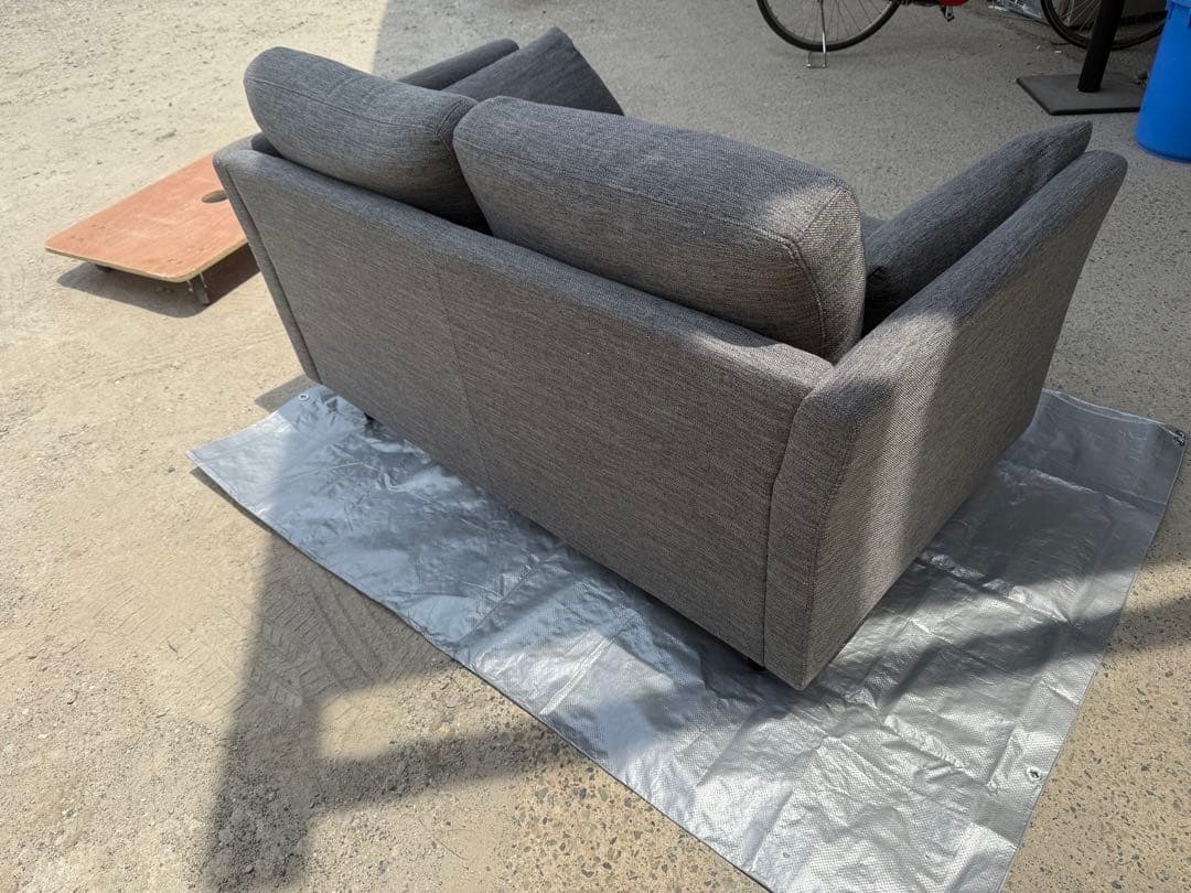 ニトリ 傷・汚れに強い2人用布張りソファ (CS01 Nシールド布 H-DGY)