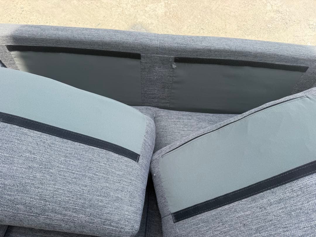 ニトリ 傷・汚れに強い2人用布張りソファ (CS01 Nシールド布 H-DGY)