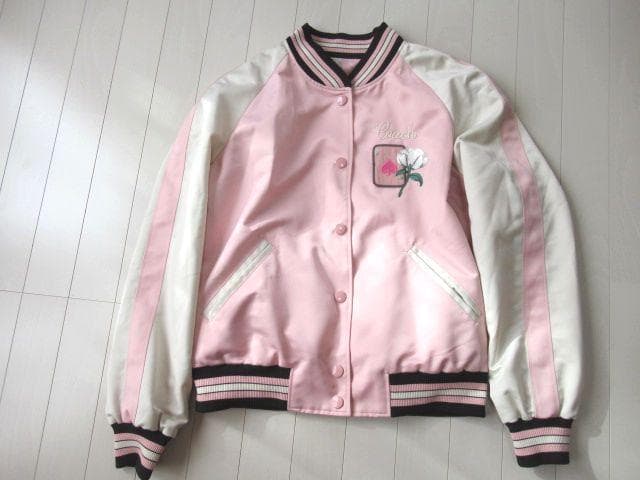 COACHコーチ 本物 サテン素材 リバーシブル スカジャンM~L